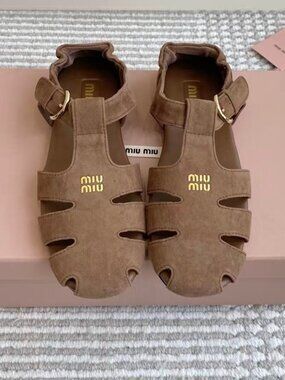 Miu Miu Brown Gladiator Sandals